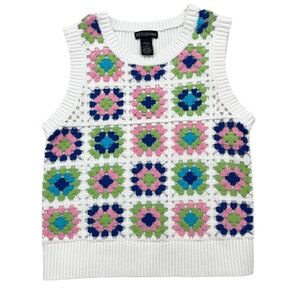 Crocheted Granny Squares Sweater Tank Design 365